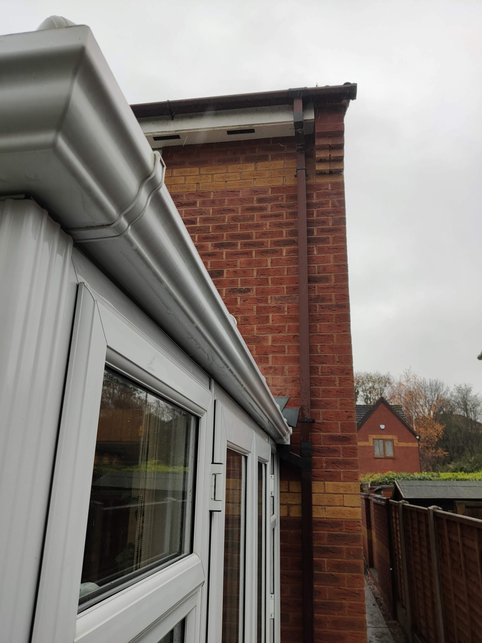 Fascias, soffits and gutters after cleaning